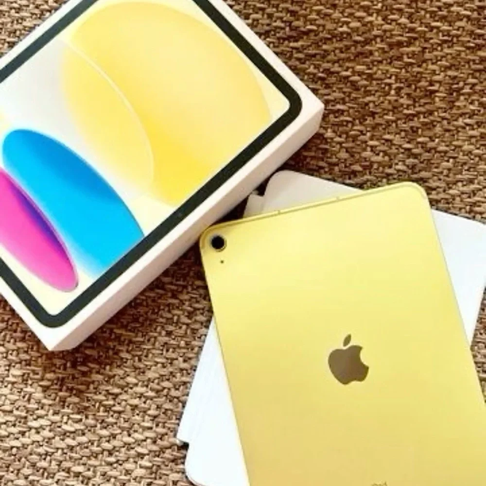 Apple iPad in Bright Yellow with Apple Pencil